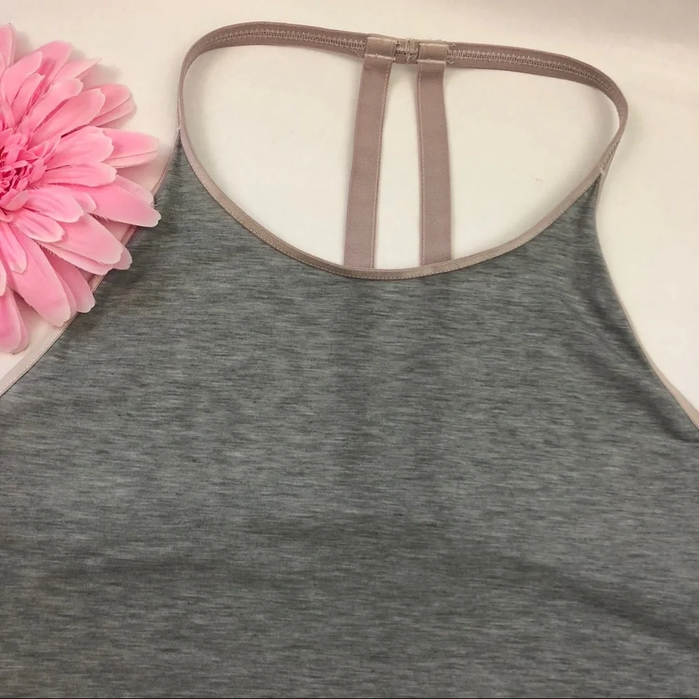 Athleta Essence Athletic Longline Tank Top: Heathered Grey - Picture 4 of 8